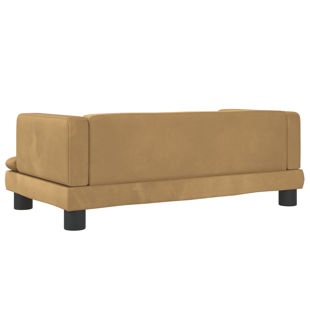 Hundebett Braun 80x45x30 cm Samt