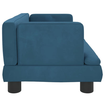 Hundebett Blau 60x40x30 cm Samt