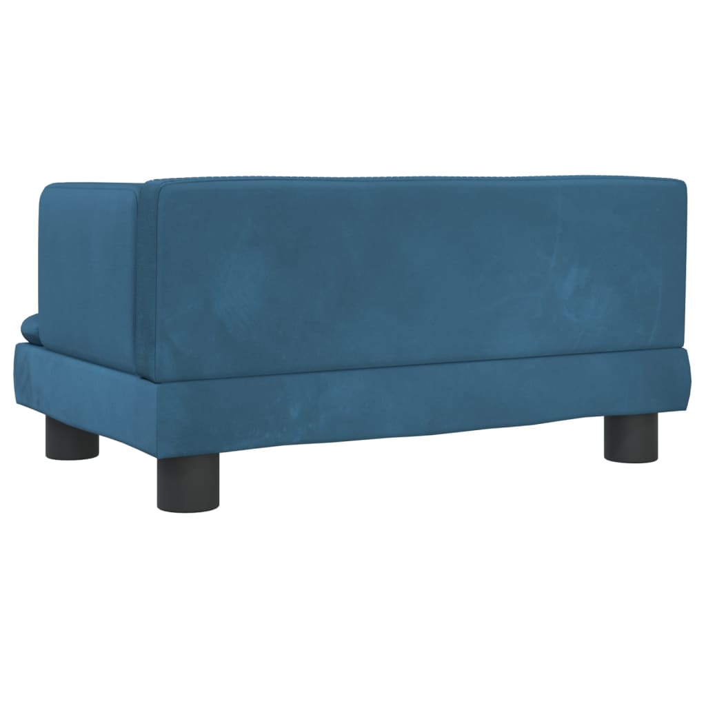 Hundebett Blau 60x40x30 cm Samt