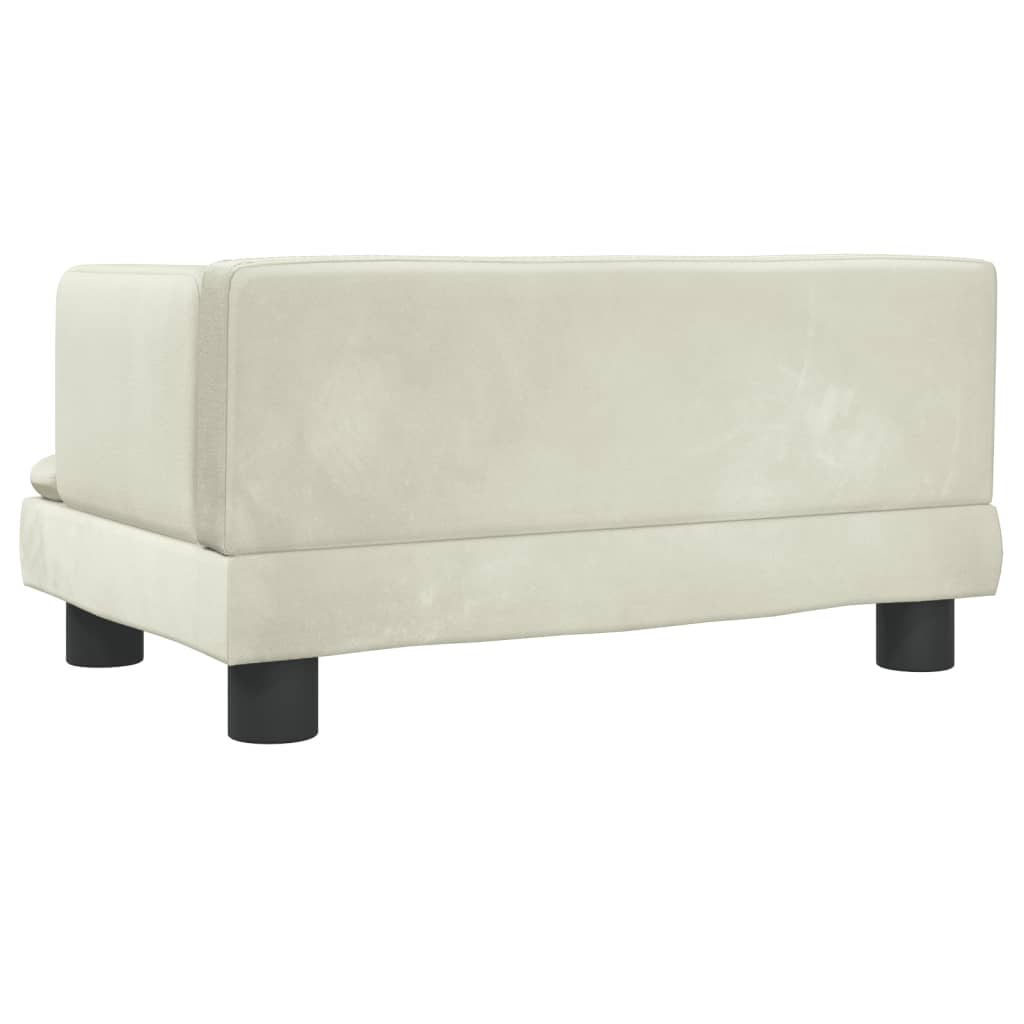 Hundebett Creme 60x40x30 cm Samt