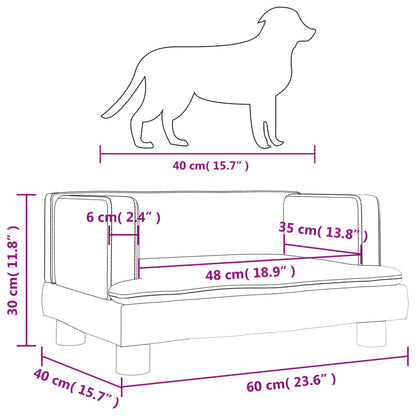 Hundebett Braun 60x40x30 cm Kunstleder