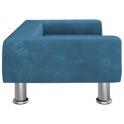 Hundebett Blau 70x45x26,5 cm Samt