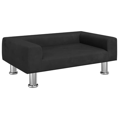 Hundebett Schwarz 70x45x26,5 cm Samt