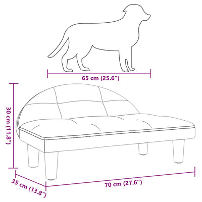 Hundebett Blau 70x52x30 cm Samt