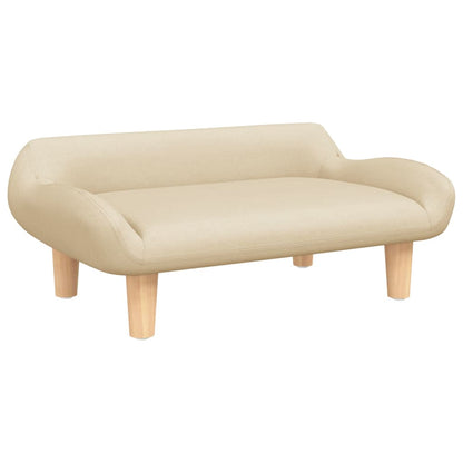 Hundebett Creme 70x40x24 cm Stoff