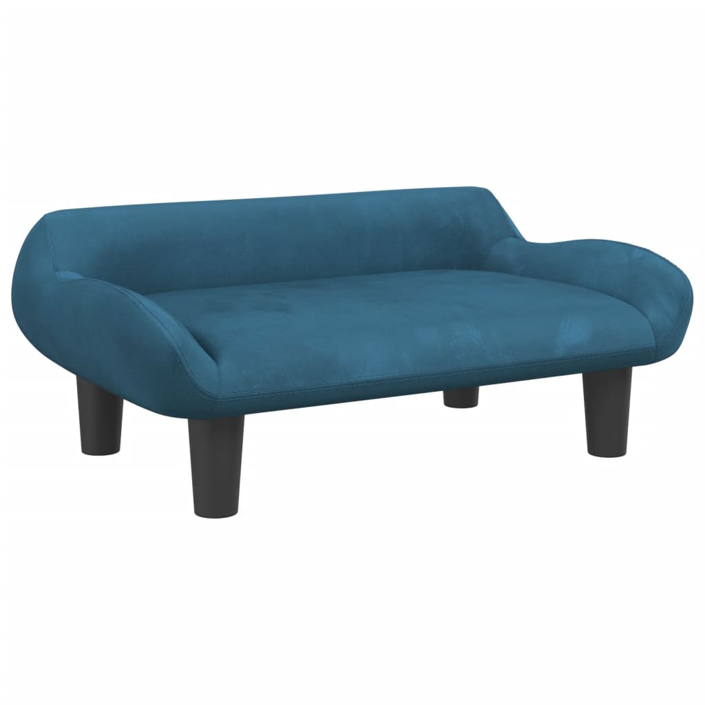 Hundebett Blau 70x40x24 cm Samt