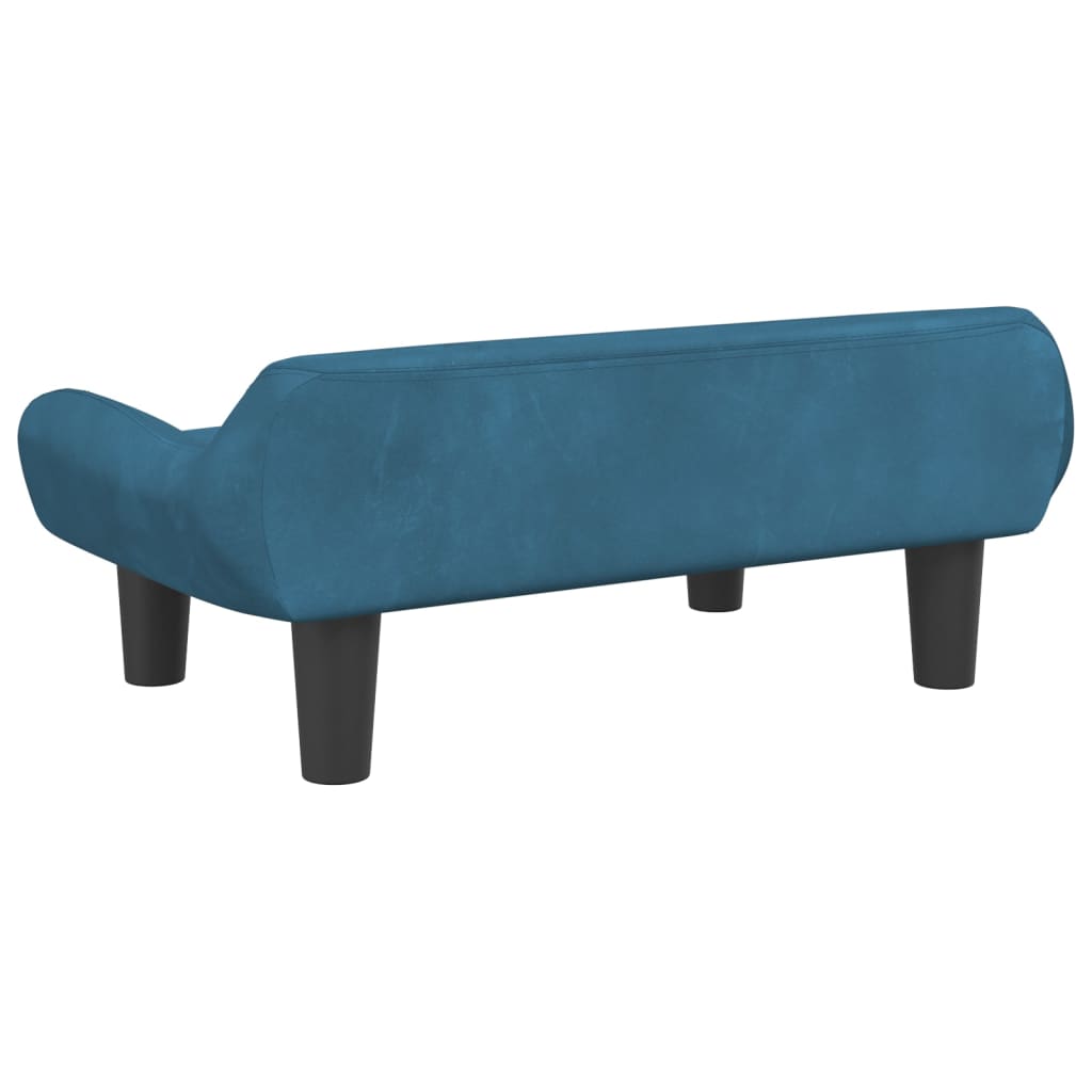 Hundebett Blau 70x40x24 cm Samt