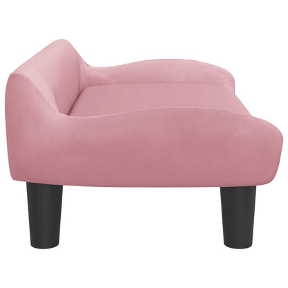 Hundebett Rosa 70x40x24 cm Samt