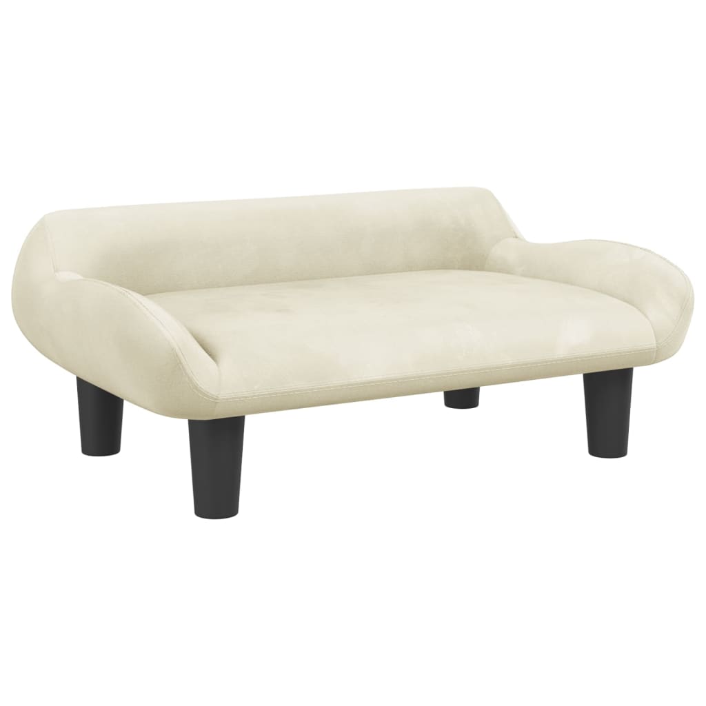 Hundebett Creme 70x40x24 cm Samt