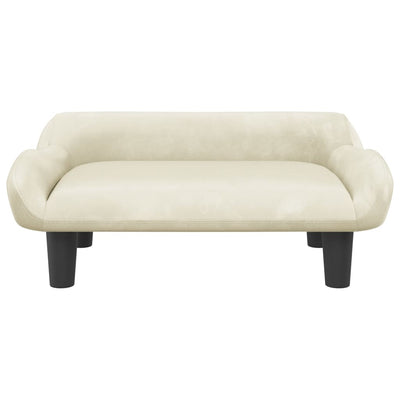 Hundebett Creme 70x40x24 cm Samt