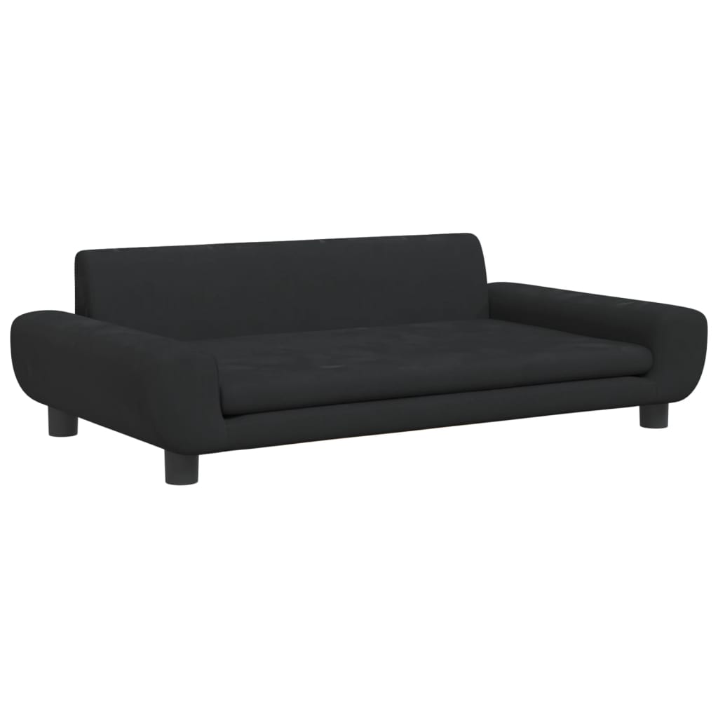 Hundebett Schwarz 100x54x33 cm Samt