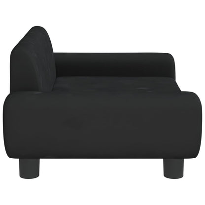 Hundebett Schwarz 70x45x33 cm Samt