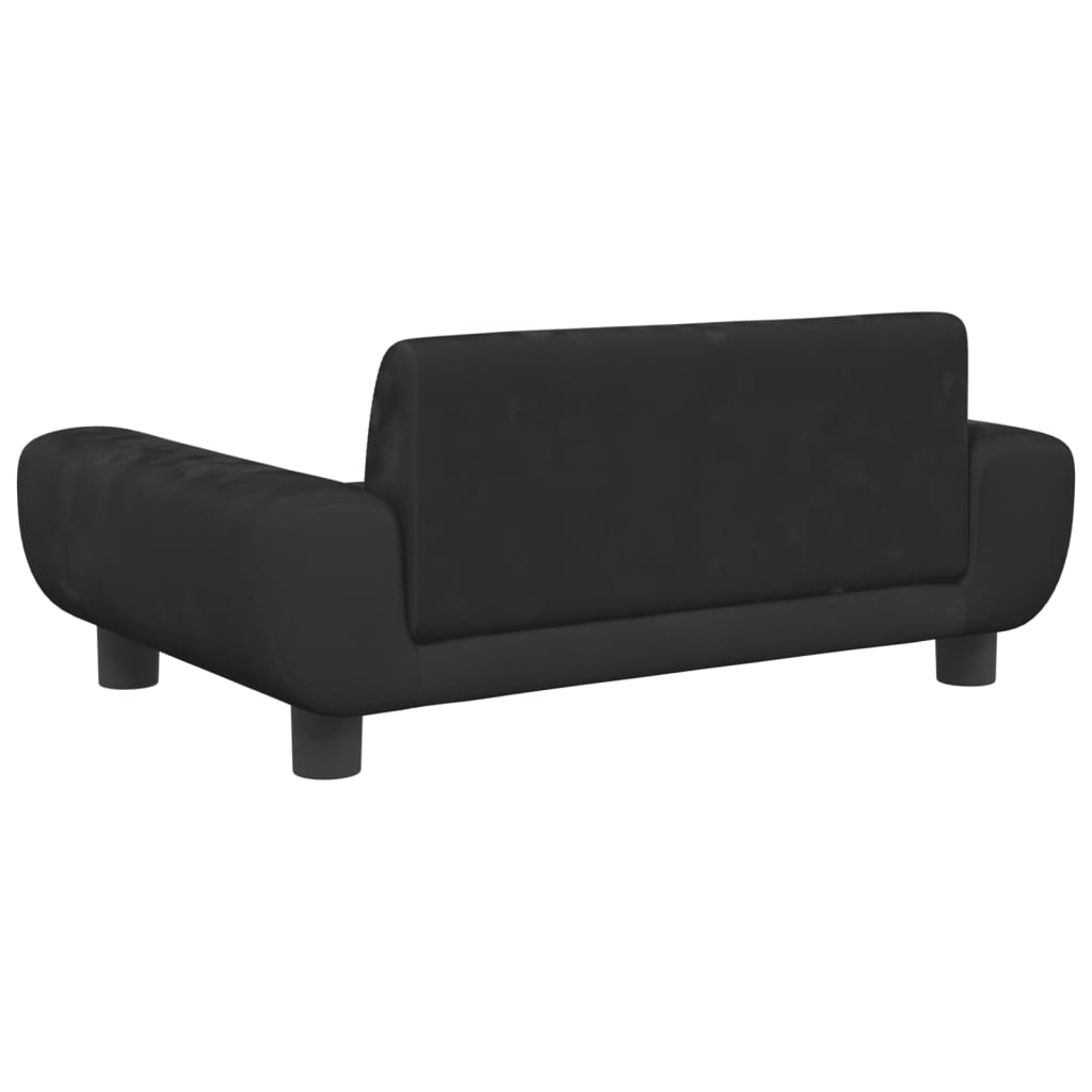 Hundebett Schwarz 70x45x33 cm Samt