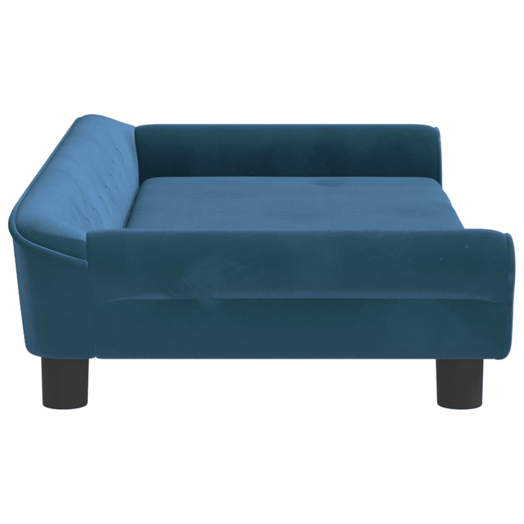 Hundebett Blau 100x50x21 cm Samt