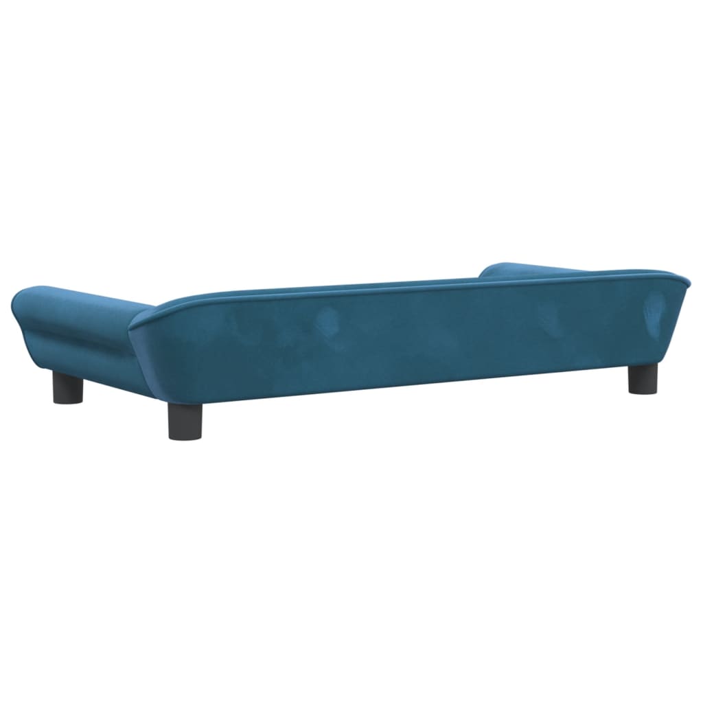 Hundebett Blau 100x50x21 cm Samt