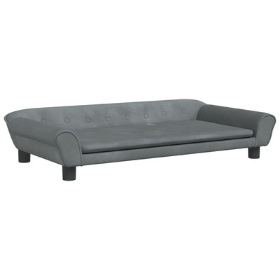 Hundebett Dunkelgrau 100x50x21 cm Samt