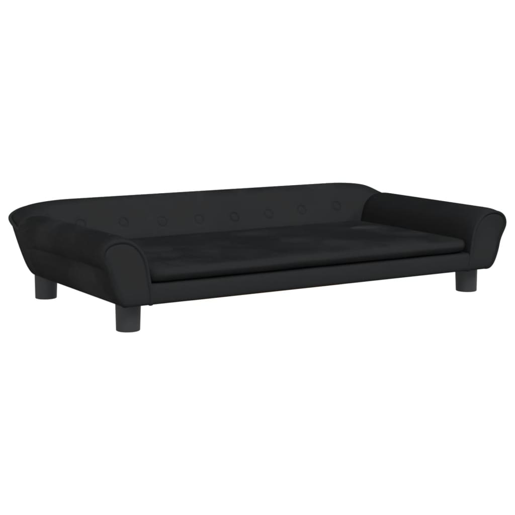 Hundebett Schwarz 100x50x21 cm Samt