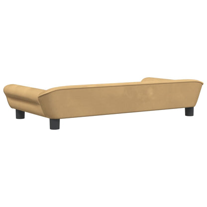 Hundebett Braun 100x50x21 cm Samt