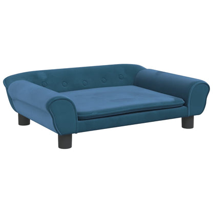 Hundebett Blau 70x48x22 cm Samt