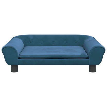 Hundebett Blau 70x48x22 cm Samt