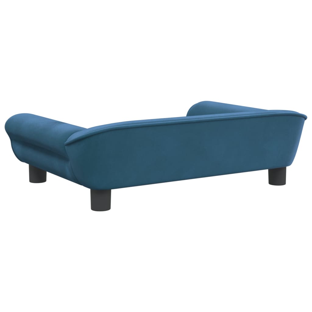 Hundebett Blau 70x48x22 cm Samt