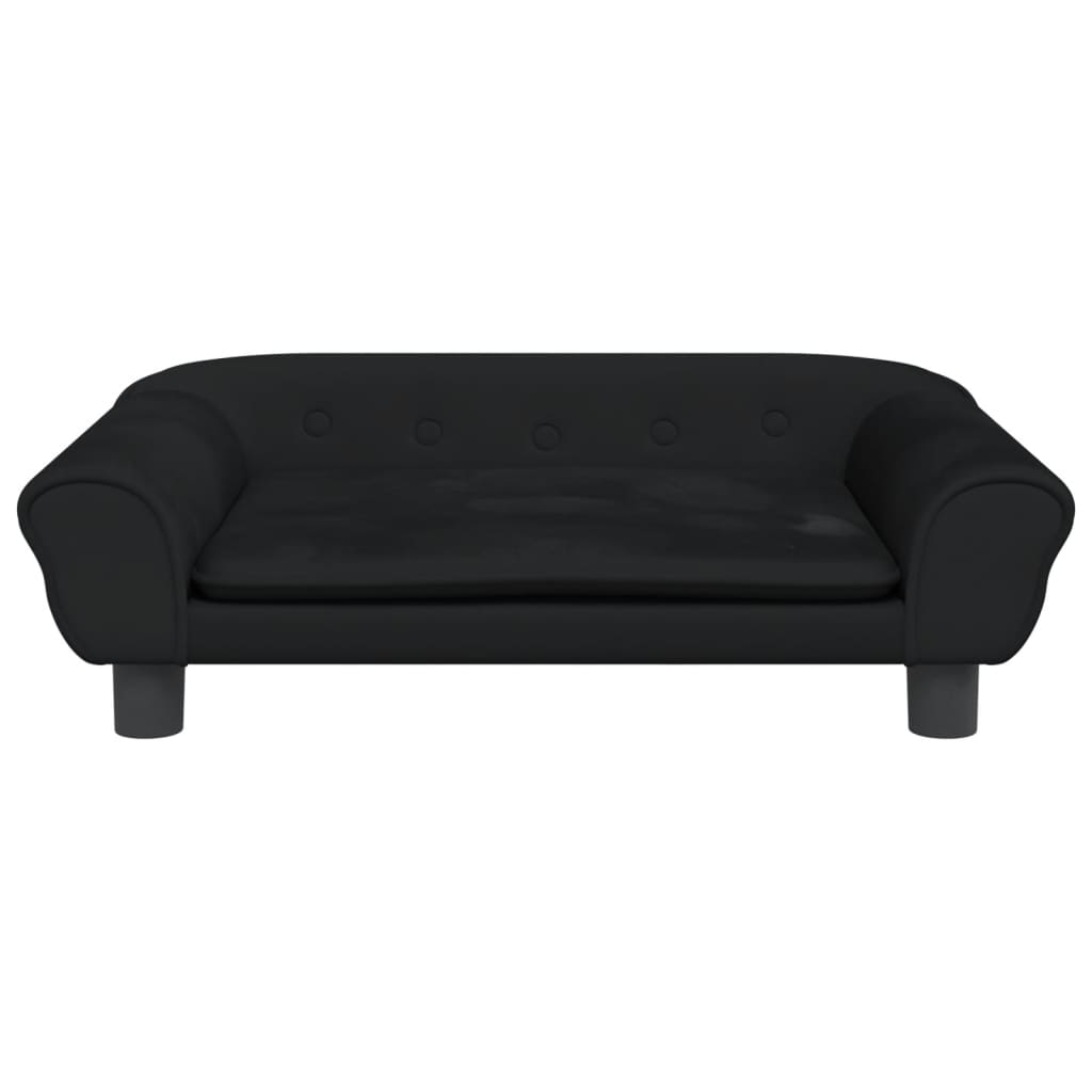 Hundebett Schwarz 70x48x22 cm Samt