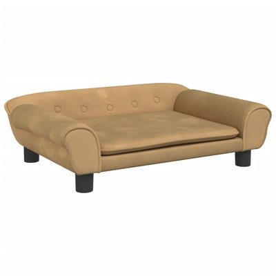 Hundebett Braun 70x48x22 cm Samt