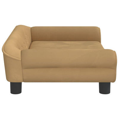 Hundebett Braun 70x48x22 cm Samt