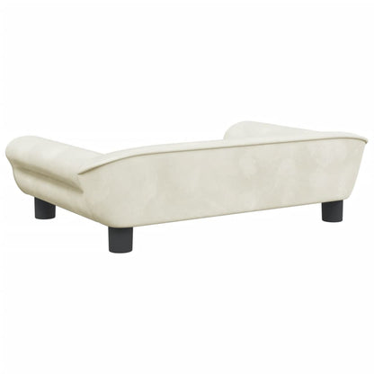 Hundebett Creme 70x48x22 cm Samt