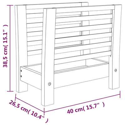 Zeitschriftenständer 40x26,5x38,5 cm Massivholz Nussbaum