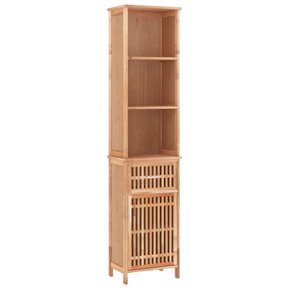 Badschrank 42x29x182 cm Massivholz Nussbaum