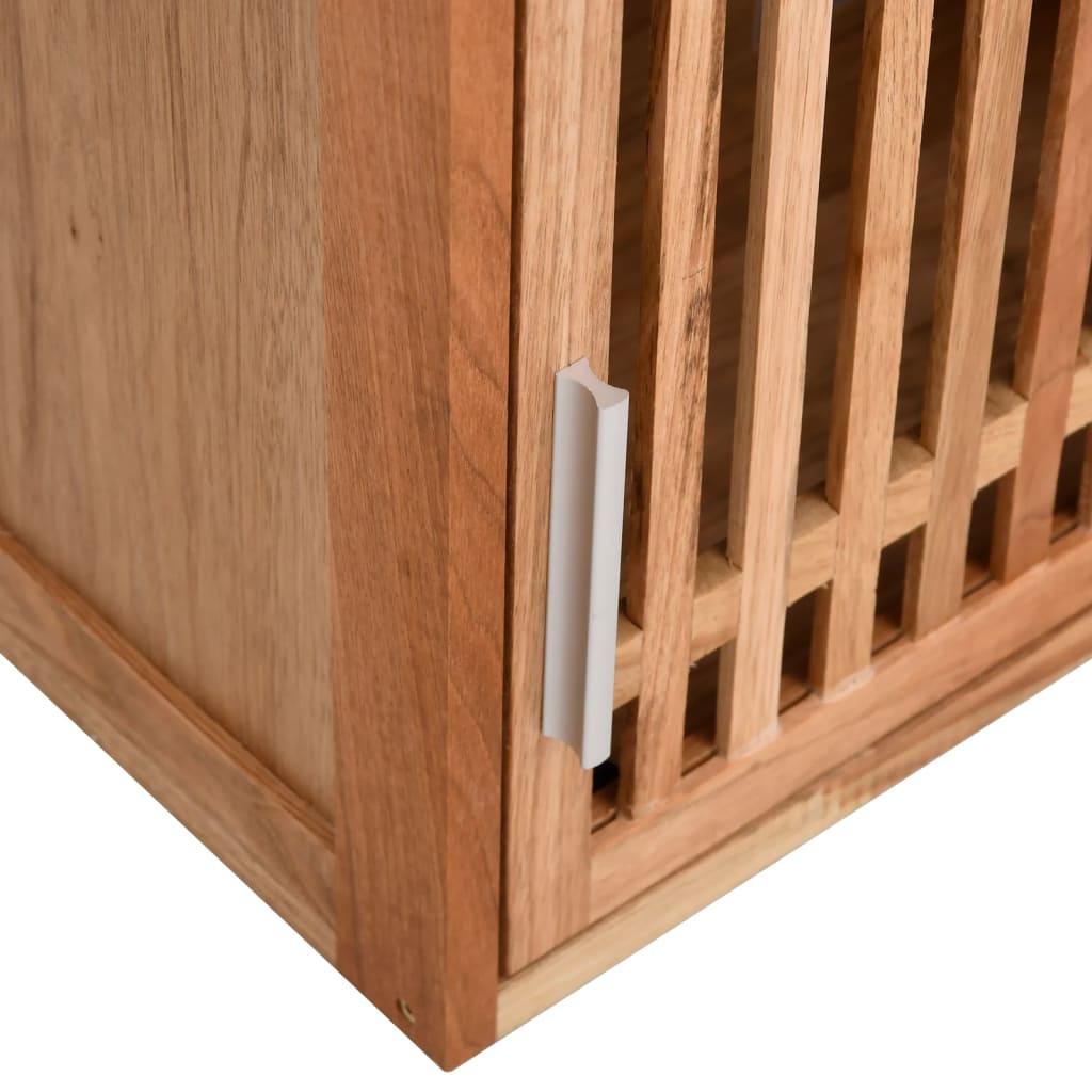 Wand-Badschrank 42x23x60 cm Massivholz Nussbaum