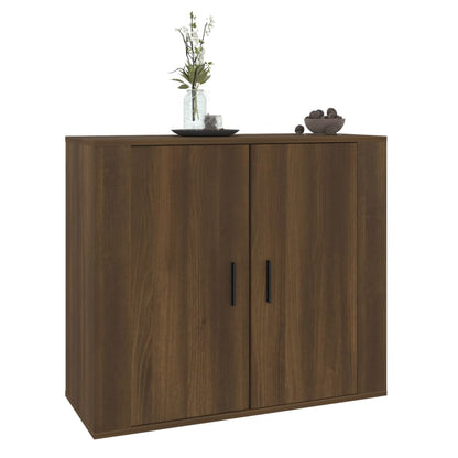 Sideboard Braun Eichen-Optik 80x33x70 cm Holzwerkstoff