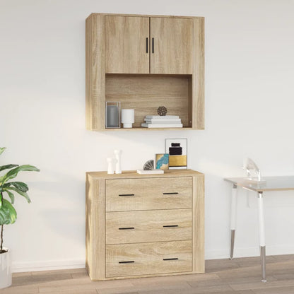 Wandschrank Sonoma-Eiche 80x33x80 cm Holzwerkstoff