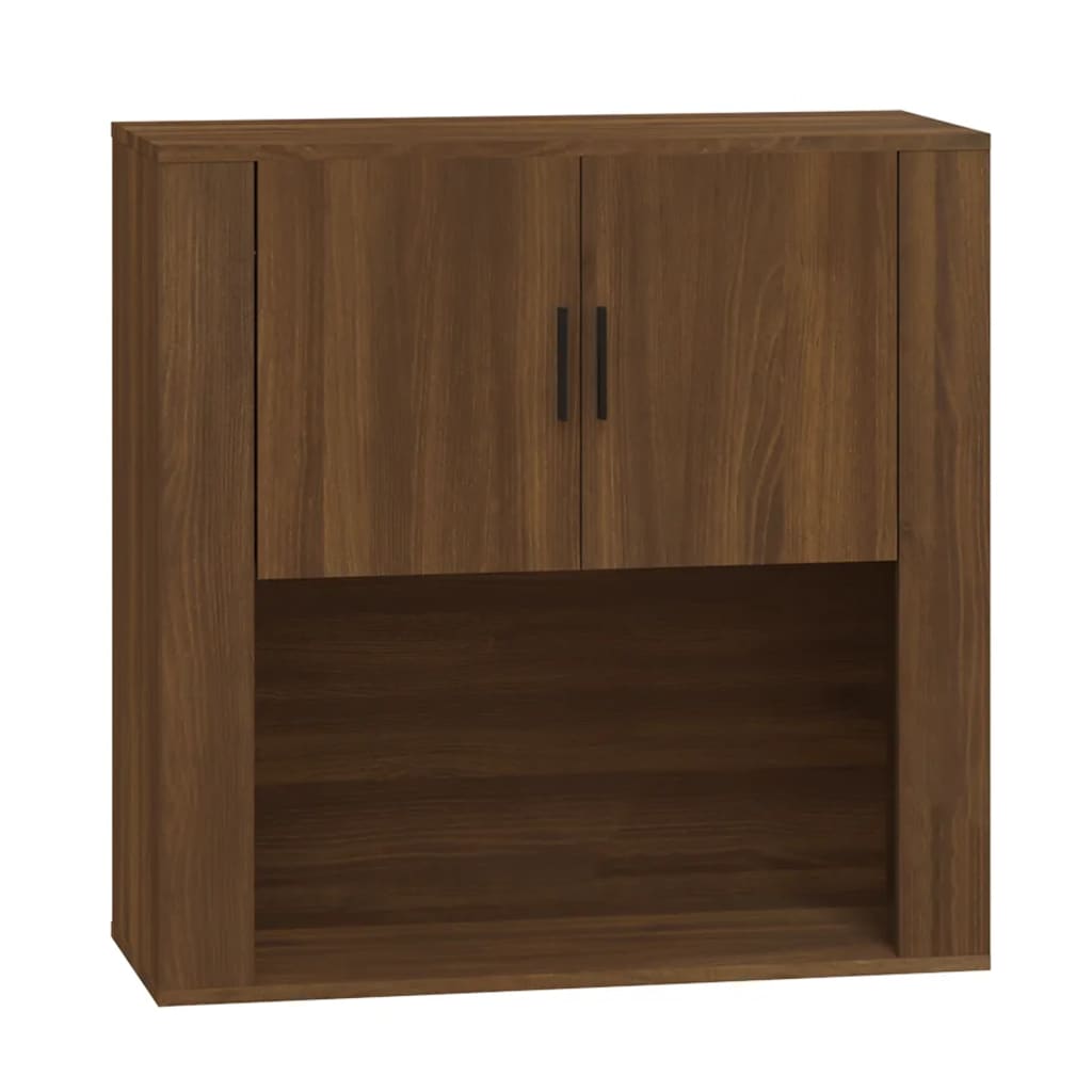 Wandschrank Braun Eichen-Optik 80x33x80 cm Holzwerkstoff