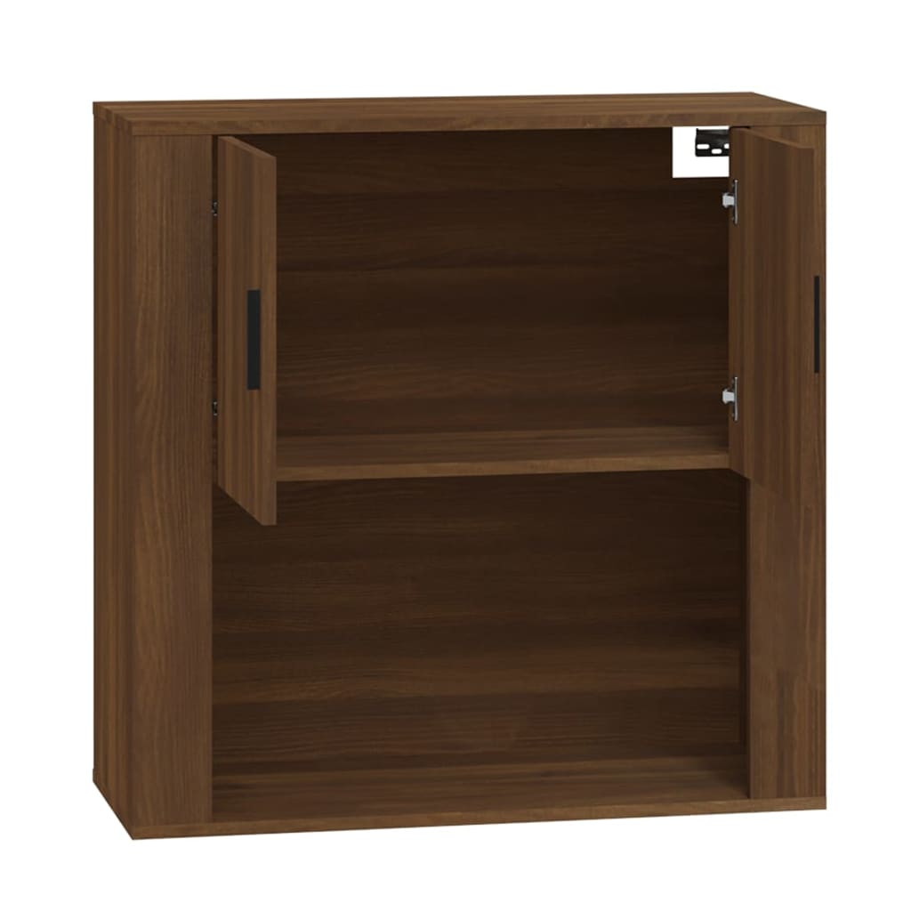 Wandschrank Braun Eichen-Optik 80x33x80 cm Holzwerkstoff