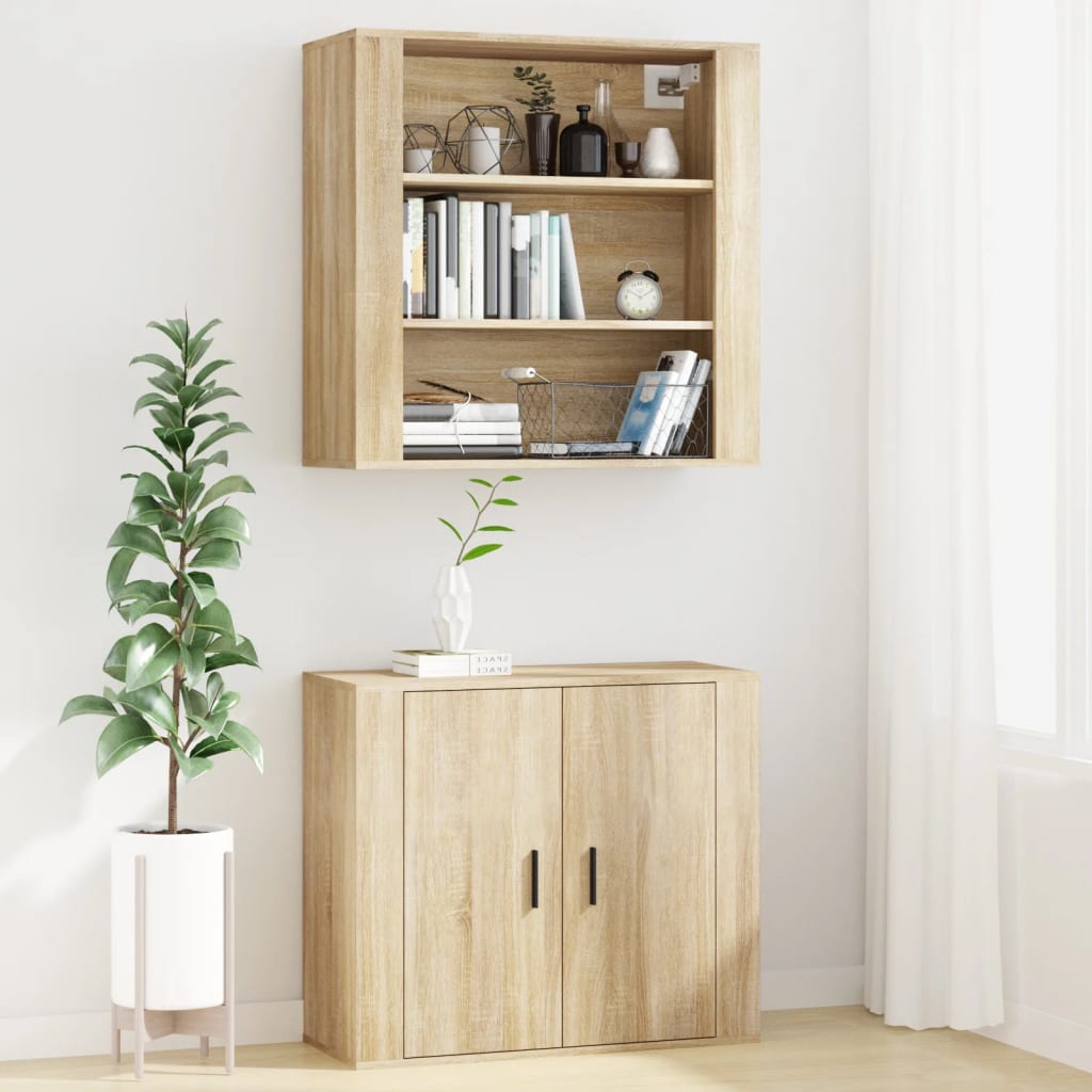 Wandschrank Sonoma-Eiche 80x33x80 cm Holzwerkstoff