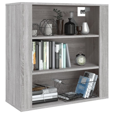 Wandschrank Grau Sonoma 80x33x80 cm Holzwerkstoff