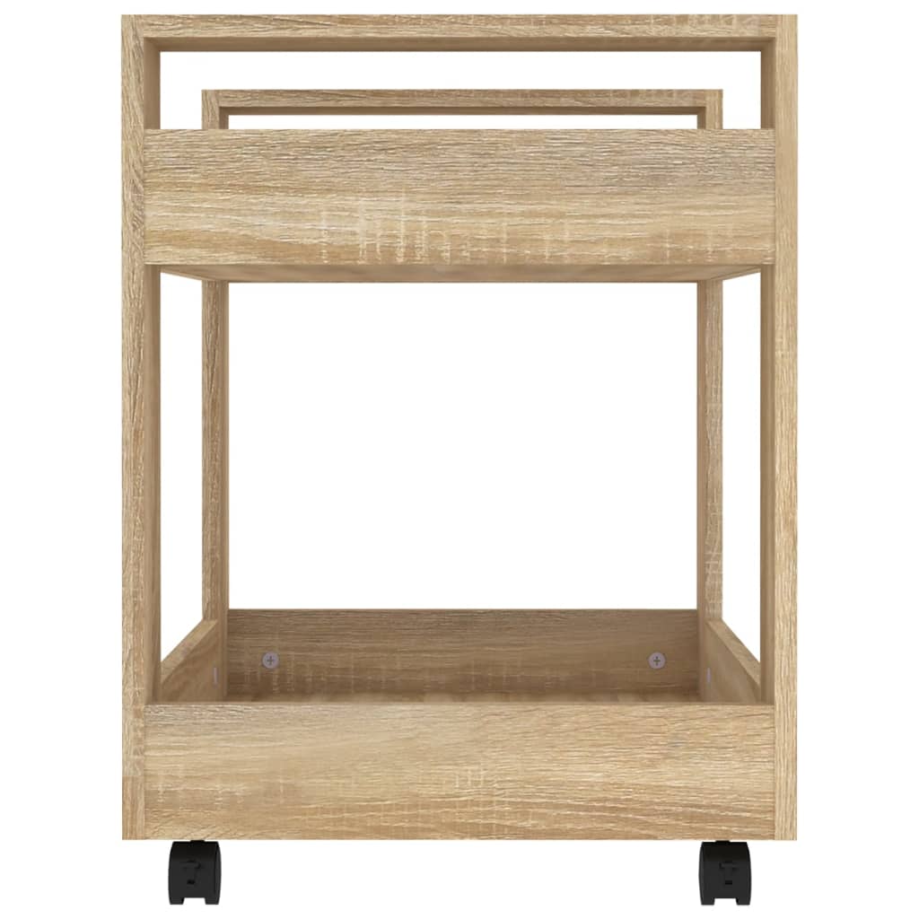 Bürowagen Sonoma-Eiche 60x45x60 cm Holzwerkstoff