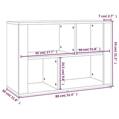 Sideboard Betongrau 80x30x54 cm Holzwerkstoff