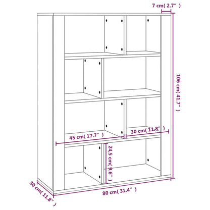 Sideboard Betongrau 80x30x106 cm Holzwerkstoff