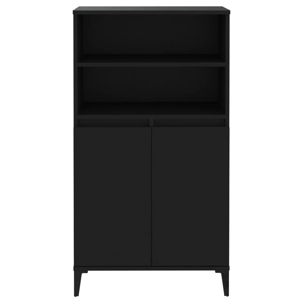 Highboard Schwarz 60x36x110 cm Holzwerkstoff