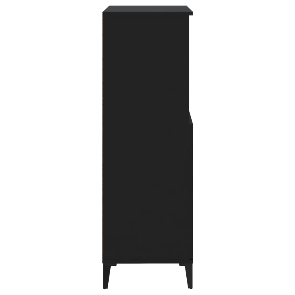 Highboard Schwarz 60x36x110 cm Holzwerkstoff