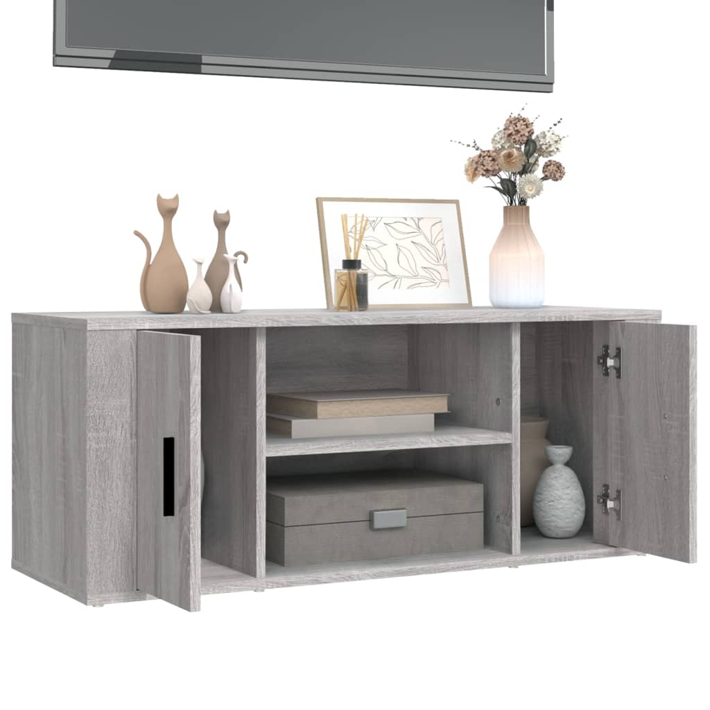 TV-Schrank Grau Sonoma 100x35x40 cm Holzwerkstoff