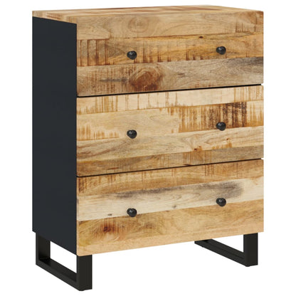 Sideboards 2 Stk. 60x33x75 cm Raues Mangoholz