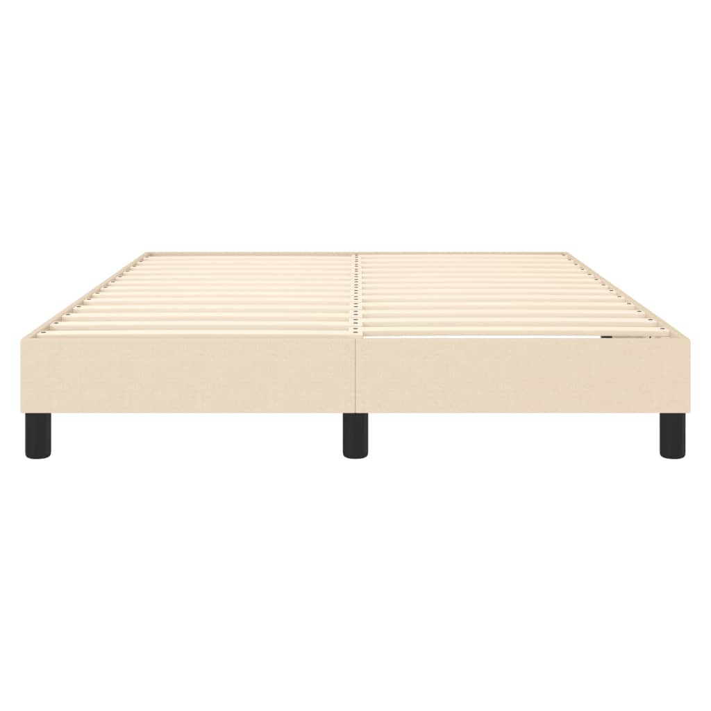 Bettgestell ohne Matratze Creme 140x190 cm Stoff