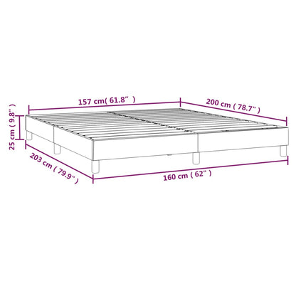 Bettgestell ohne Matratze Hellgrau 160x200 cm Stoff