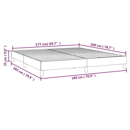 Bettgestell ohne Matratze Hellgrau 180x200 cm Stoff