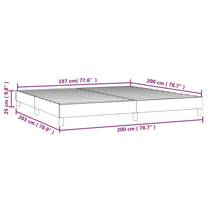 Bettgestell ohne Matratze Schwarz 200x200 cm Stoff