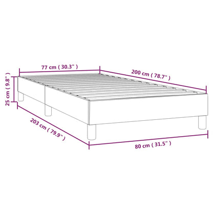 Bettgestell ohne Matratze Dunkelgrau 80x200 cm Stoff